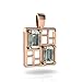 14k Rose Gold Emerald-cut Genuine Green Amethyst title=
