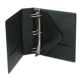 Basic Vinyl D-Ring Binder With Label Holder, 2 Capacity, Black