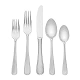 Gorham Ribbon Edge Frosted II Flatware 65 Piece Set