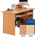 Influx Abington Workstation with Monitor Platform W1200xD600xH740-890mm Beech
