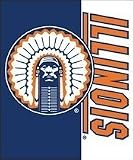 Illinois Fighting Illini 50x60 Royal Plush Raschel Throw Blanket