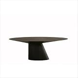 Diamond Sofa 72-Inch Oval Dining Table Top with Tapered Pedestal Base
