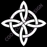Celtic Knot Window Decal - White