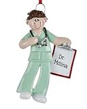 Male Physician, Physician Assistant, Nurse, EMT Personalized Christmas Ornament