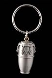 Conga Drum Key Chain - Pewter - B001J4YSQI