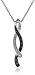 Amazon Collection Sterling Silver Diamond Accent Twist Pendant Necklace, 18