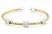 Stainless Steel Yellow Cable with Sterling Silver title=