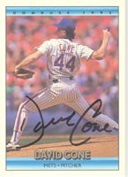 David Cone, New York Mets, 1992 Donruss Autographed Card