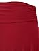 LE3NO Womens Lightweight Flared Midi Skater Skirt with Stretch
