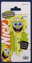 SpongeBob Squarepants Yellow Kwikset KW1 House Key