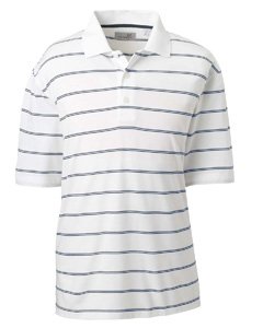 Ashworth Mens High Twist Cotton Tech Stripe Polo Shirt. 2038C by Ashworth