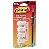 3M Medium Cord Clips With Command Adhesive, 4-cord clips, small strips package
