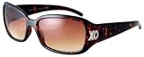 XOXO - XOXO Women's Plastic Frame Sunglasses with Metal Etching and Rhinestones