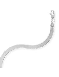 Sterling Silver 18 Inch 050 Superflex Herringbone Necklace (4.4mm)