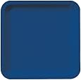 Creative Converting Touch of Color 18 Count Square Paper Dinner Plates, Navy