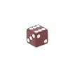 16mm d6 Square Cornered Opaque Dice, Purple w/White