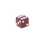 16mm d6 Square Cornered Opaque Dice, Purple w/White