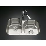 Buy KOHLER K-3150-NA Undertone Large Medium Undercounter Kitchen Sink by Kohler