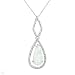 Necklace With 2.05ctw Diamonds and Created Opal in White Gold Length 18in