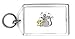 Keychain with eating, heart, pet, mouse, cheese