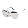 Lunettes de soleil Aviateur - Pilote - Fbi - Monture argent - Verre effet miroir - Fashion tendance