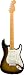 Fender American Deluxe Strat® V Neck Electric Guitar, 2 Tone Sunburst, Maple Fretboard