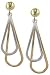9ct Two Colour Drop Earrings