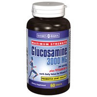 Maximum Strength Glucosamine 3000 MG Tablets with Vitamin D by Natures Bounty