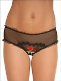 Scarlet Rose Crotchless Panty.