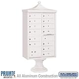 Regency Decorative CBU (Includes CBU, Pedestal, CBU Top, Pedestal Cover - Short and Master Commercial Locks) - 13 B Size Doors - Type IV - White - Private Access
