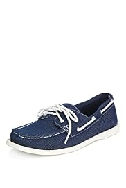 Blue Harbour Lace Up Canvas Deck Shoes