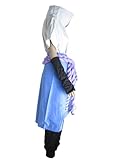 E-Mell Unisex Naruto Cosplay Sasuke Uchiha The 4th Generation of Suit M White & Blue