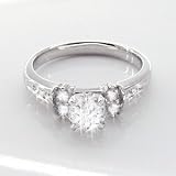 Image of 0.90 Carat Round Diamond Engagement Ring in 18ct Solid White Gold