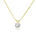14k 1/4 Carat Diamond Solitaire Pendant w/ Chain