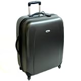 4 WHEELER ABS HARD SHELLED 24 TROLLEY SUITCASE - BLACK