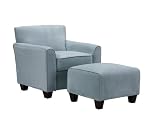 Handy Living Laflin Chair and Ottoman, Sky
