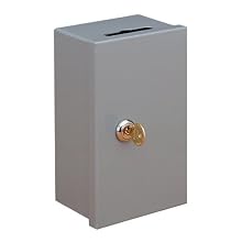 STEELMASTER Drop-In Key Control Boxes, Keyed Differently, 4.38 x 7.25 x 3.25 Inches, Gray (201980001)
