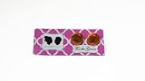 Grooms I DO Cufflinks with Colored Crystal-Antique Gold Charm- Pink Stone