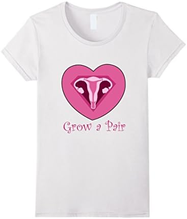 Grow a Pair Womens Uterus T-Shirt - Female Large - White