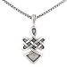 Jewelry : Celtic Knot WARRIOR SPIRIT Pendant in Sterling Silver on a 24" Oxidized Round Box Chain for Men or Women, #8206