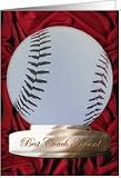 Baseball Best Coach Award Card