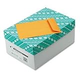 Quality Park 40760 Quality Park Catalog Envelopes, Lightweight/Gummed, 6x9, 20lb, Kraft, 500/Box