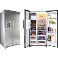 Beko GNEV321APX American Style Fridge Freezer