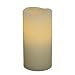 Flipo Pacific Accents Ivory Melted Wax 3-Inch by 6-Inch Pillar Candle with 4-hour and 8-hour Timer