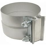 SmartParts 100300 3" Lap Joint Preformed Aluminized Steel Exhaust Band Clamp with I Block