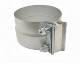 SmartParts 100250 2.5" Lap Joint Preformed Aluminized Steel Exhaust Band Clamp with I Block
