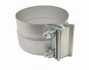 Amazon.com: SmartParts 100225 2.25" Lap Joint Preformed Aluminized Steel Exhaust Band Clamp with I Block: Automotive