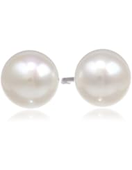 Honora "Classic Pearl Jewelry" White Freshwater Cultured Pearl 8mm Button Stud Earrings
