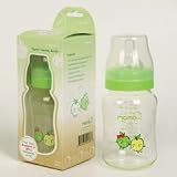 Momo Baby Wide Neck 8oz BPA-Free Plastic Feeding Bottle - 3-Pack Green Yellow Red