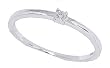 0.01ctTW Round Solitaire Promise Diamond Engagement Ring in 10Kt White Gold